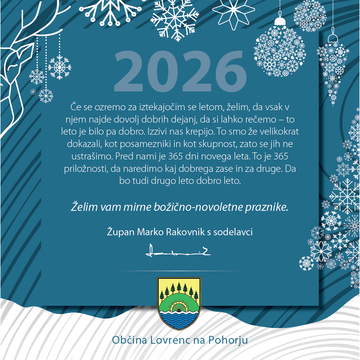 Voščilnica Občina Lovrenc na Pohorju 2026